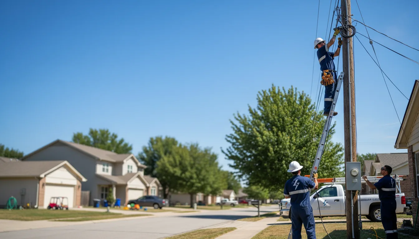 Residential electrician providing installation services in El Paso, AR